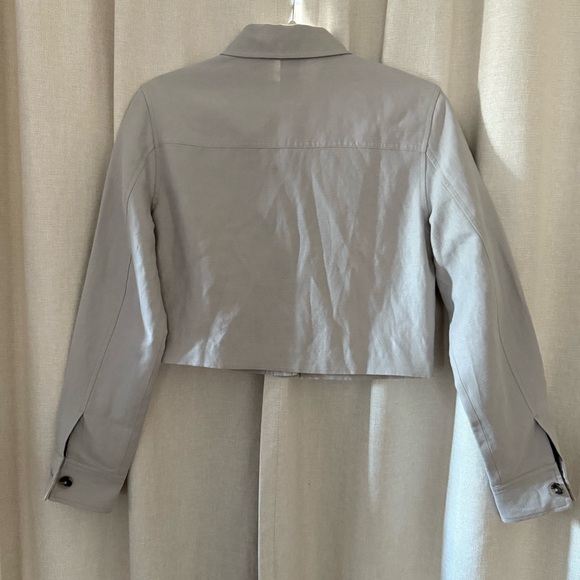 Aritzia Wilfred Cropped Jacket | XS | Gray | Linen + Lyocell Blend - Picture 9 of 9